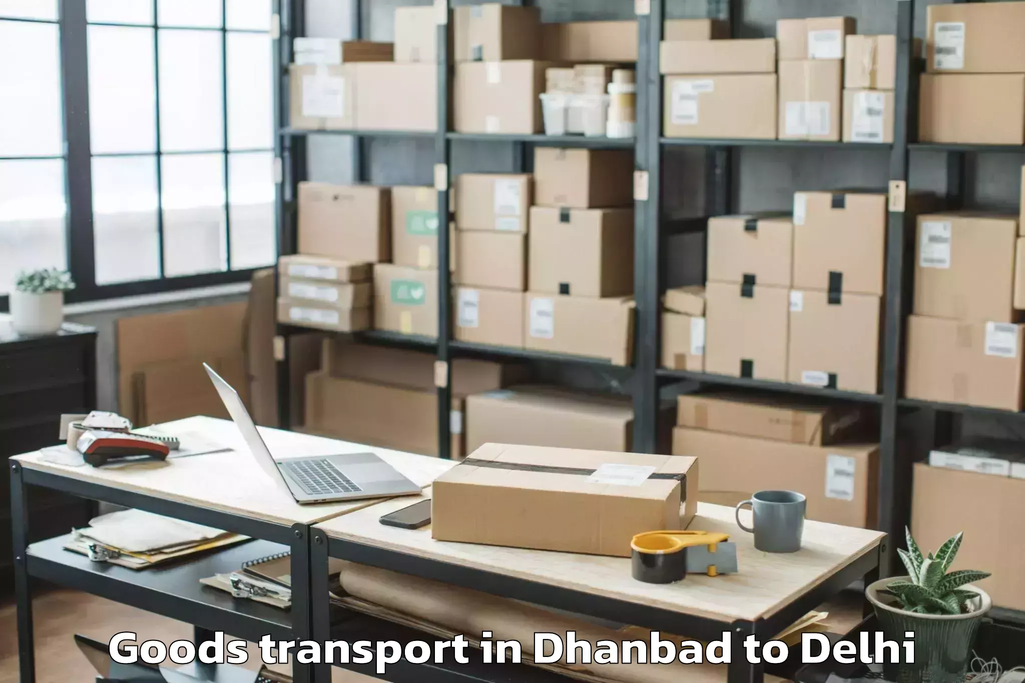 Trusted Dhanbad to Okhla Industrial Estate Okhla Goods Transport